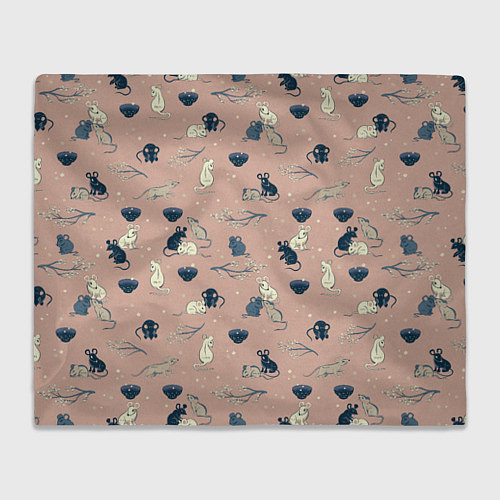 Плед Мышки в японском стиле / 3D-Велсофт – фото 1