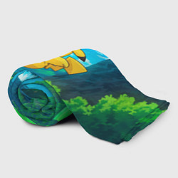 Плед флисовый Радостный Пикачу в прыжке, цвет: 3D-велсофт — фото 2