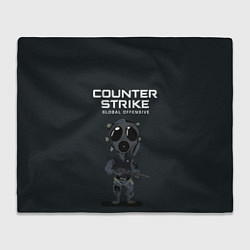 Плед флисовый CS GO COUNTER TERRORIS Z, цвет: 3D-велсофт