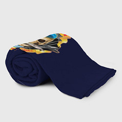 Плед флисовый Голубые береты, цвет: 3D-велсофт — фото 2