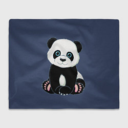 Плед флисовый Милая Панда Sweet Panda, цвет: 3D-велсофт
