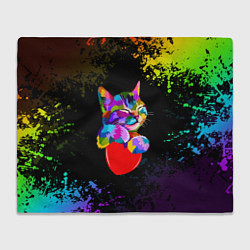 Плед РАДУЖНЫЙ КОТИК RAINBOW KITTY