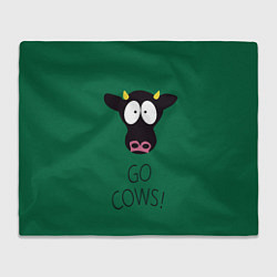 Плед флисовый Go Cows, цвет: 3D-велсофт