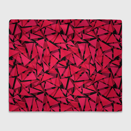 Плед Красно-черный полигональный / 3D-Велсофт – фото 1