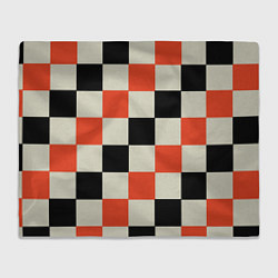 Плед флисовый Образец шахматной доски, цвет: 3D-велсофт