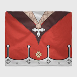 Плед флисовый КОСТЮМ КЛИ ГЕНШИН ИМПАКТ, цвет: 3D-велсофт