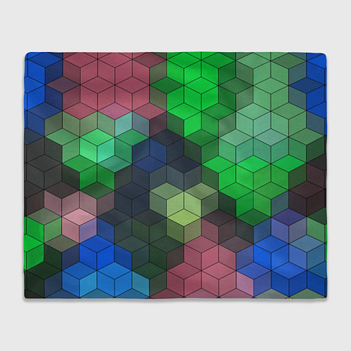 Плед Разноцветный геометрический уз / 3D-Велсофт – фото 1