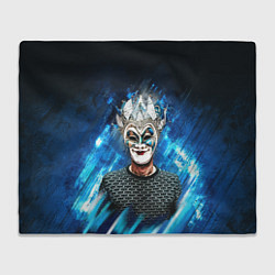 Плед флисовый Boris Brejcha Blue, цвет: 3D-велсофт