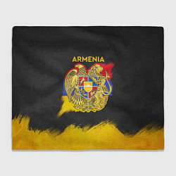 Плед флисовый Yellow and Black Armenia, цвет: 3D-велсофт