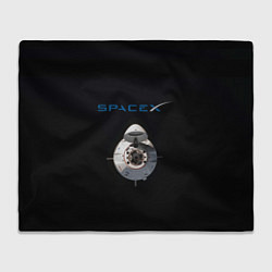 Плед флисовый SpaceX Dragon 2, цвет: 3D-велсофт