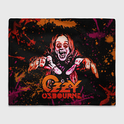 Плед флисовый Ozzy Osbourne, цвет: 3D-велсофт