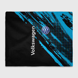 Плед флисовый Volkswagen Фольксваген, цвет: 3D-велсофт