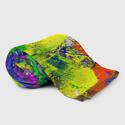 Плед флисовый Брызги красок Grunge Paints, цвет: 3D-велсофт — фото 2