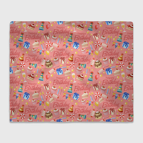 Плед Happy Birthday / 3D-Велсофт – фото 1