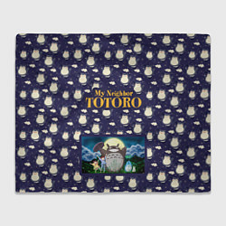 Плед флисовый Мой сосед Тоторо My Neighbor Totoro, цвет: 3D-велсофт