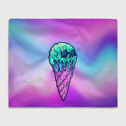 Плед Мороженое Ice Scream Череп Z / 3D-Велсофт – фото 1