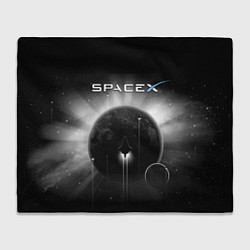 Плед флисовый Space X, цвет: 3D-велсофт
