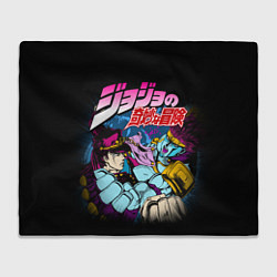 Плед флисовый Джотаро Star Platinum, JoJos Bizarre Adventure, цвет: 3D-велсофт