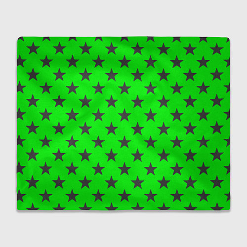 Плед Звездный фон зеленый / 3D-Велсофт – фото 1