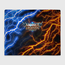 Плед флисовый Mobile Legends разряды молний flash, цвет: 3D-велсофт