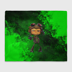 Плед флисовый Psychonauts 2 Распутин, цвет: 3D-велсофт