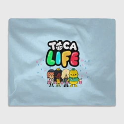 Плед флисовый Toca Life: Logo, цвет: 3D-велсофт
