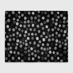 Плед флисовый Кружочки на черном фоне, цвет: 3D-велсофт