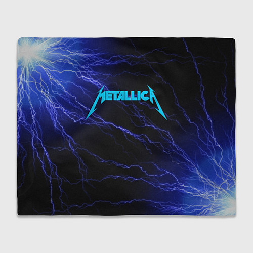 Плед METALLICA BLUE FLASH МЕТАЛЛИКА СИНИЕ МОЛНИИ / 3D-Велсофт – фото 1