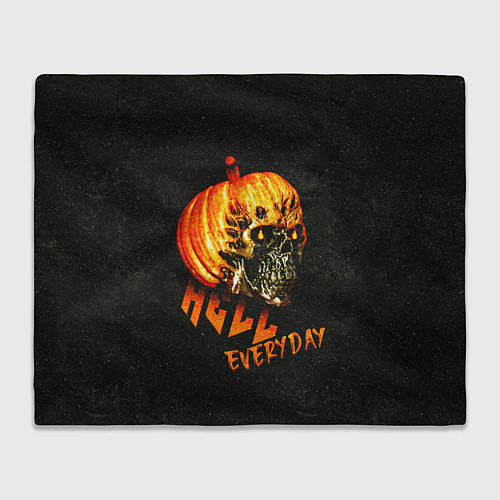 Плед Helloween череп тыква scull pumkin / 3D-Велсофт – фото 1