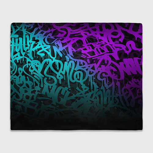 Плед НЕОНОВОЕ ГРАФФИТИ NEON / 3D-Велсофт – фото 1