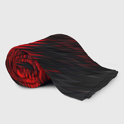 Плед флисовый ЧЁРНО КРАСНЫЕ КРАСКИ RED BLACK STRIPES, цвет: 3D-велсофт — фото 2