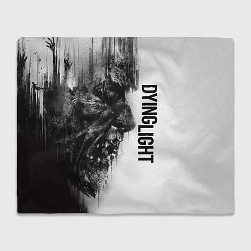 Плед DYING LIGHT BLACK & WHITE ZOMBIE FACE / 3D-Велсофт – фото 1