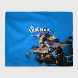 Плед флисовый Йоаким Броден на танке Sabaton, цвет: 3D-велсофт