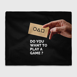 Плед флисовый Squid game: Do you want to play a game?, цвет: 3D-велсофт
