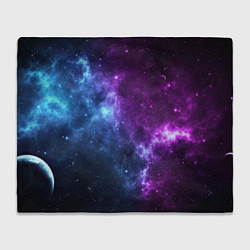 Плед флисовый NEON GALAXY НЕОНОВЫЙ КОСМОС, цвет: 3D-велсофт