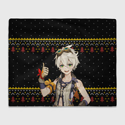 Плед флисовый БЕННЕТ НОВОГОДНИЙ, цвет: 3D-велсофт