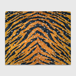 Плед флисовый Новогодняя шкура тигра, цвет: 3D-велсофт