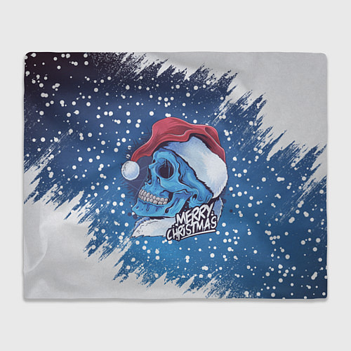 Плед Merry Christmas Счастливого Рождества Skull / 3D-Велсофт – фото 1