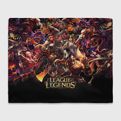 Плед флисовый LEAGUE OF LEGENDS НЕОН БРЫЗГИ КРАСОК, цвет: 3D-велсофт