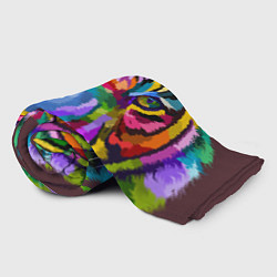 Плед флисовый Морда тигра крупным планом, цвет: 3D-велсофт — фото 2