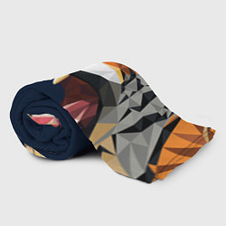 Плед флисовый Пасть тигра в мозаике, цвет: 3D-велсофт — фото 2