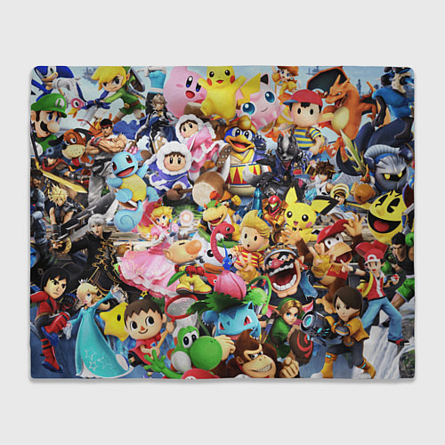 Плед SUPER SMASH BROS ГЕРОИ ИГРЫ / 3D-Велсофт – фото 1