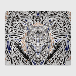 Плед флисовый БЕЛАЯ ЭТНИЧЕСКА ЛИСА WHITE FOX, цвет: 3D-велсофт