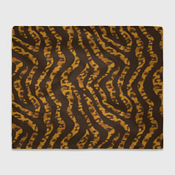 Плед флисовый Шкура тигра леопарда гибрид, цвет: 3D-велсофт