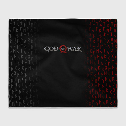 Плед GOD OF WAR LOGO, РУНЫ / 3D-Велсофт – фото 1
