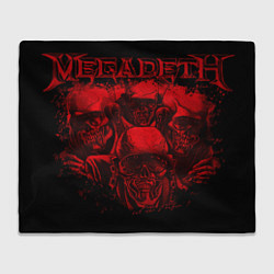 Плед флисовый Megadeth skeletons, цвет: 3D-велсофт