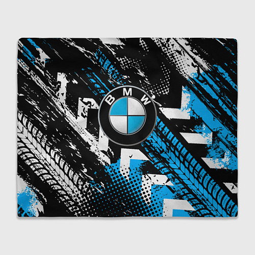 Плед Следы от шин BMW / 3D-Велсофт – фото 1