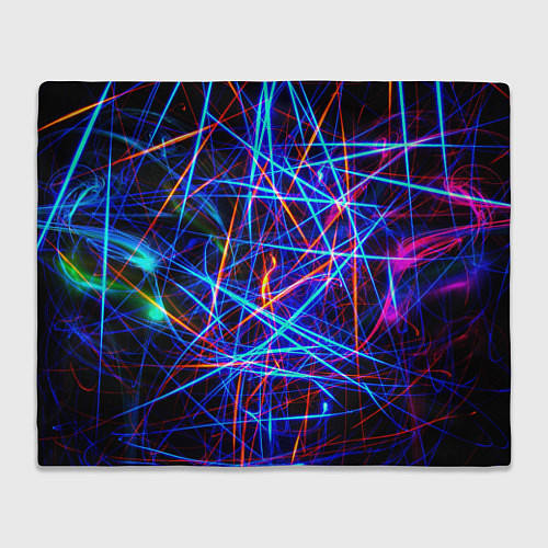 Плед NEON LINES Glowing Lines Effect / 3D-Велсофт – фото 1