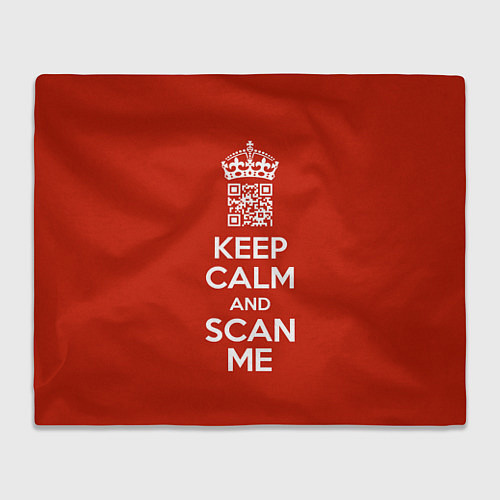 Плед Keep calm and scan me: fuck off / 3D-Велсофт – фото 1