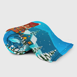 Плед флисовый Новый год 2022 Тигр с подарками, цвет: 3D-велсофт — фото 2